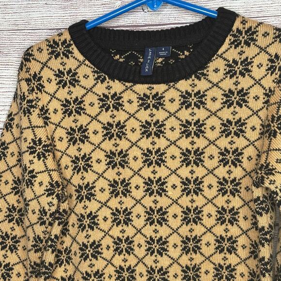 Janie and Jack Boys Geo Snowflake Cozy Winter Fair Isle Sweater Size 4 - Picture 4 of 9